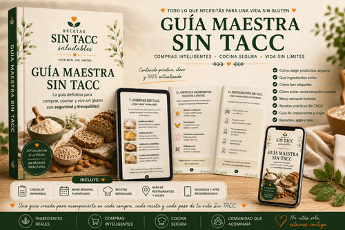Guía Maestra Sin TACC  | Compras Inteligentes + Menú + Recetas