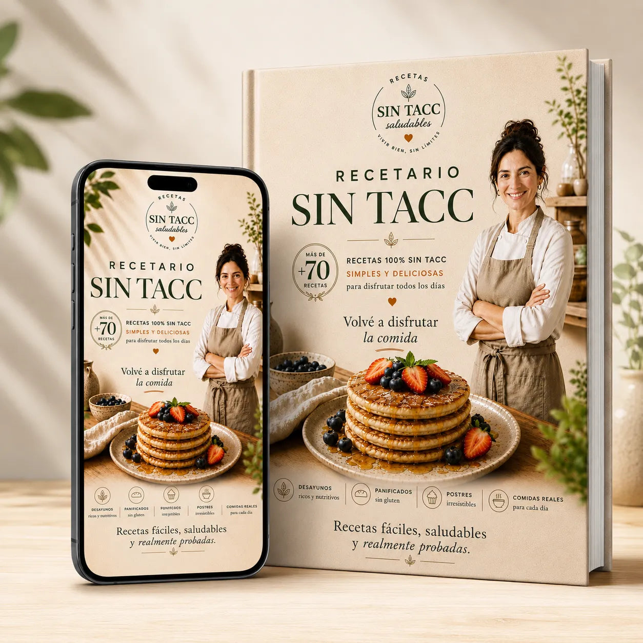 +70 Recetas Sin Gluten | Tu Recetario Digital Definitivo